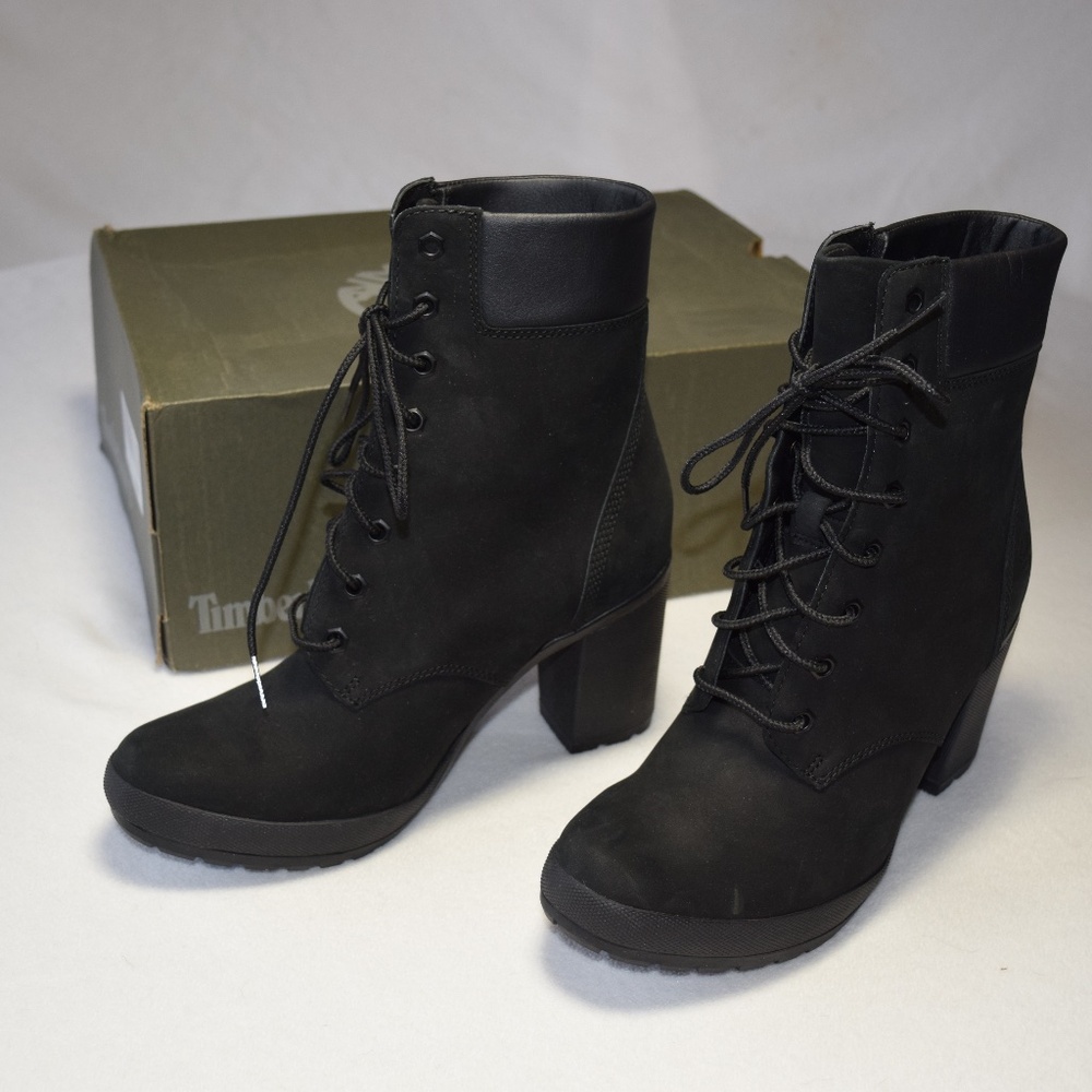 Timberland Women's Camdale 6 Inch Boot - Black Nubuck - Size 8.5